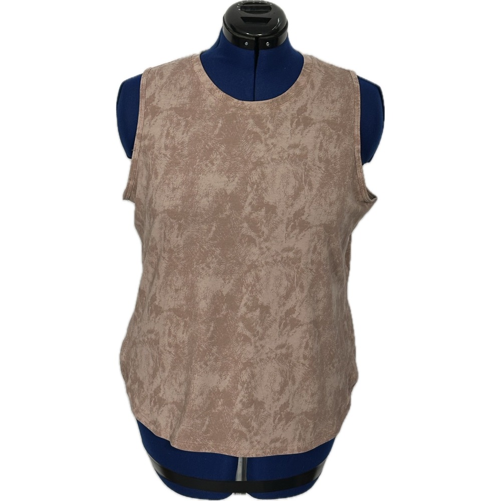 Kuhl Konstance Tank Top Acid Wash Sleeveless L Tan Hiking Activewear 8477
